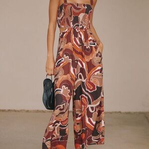 BY ANTHROPOLOGIE SQUARE-NECK SMOCKED JUMPSUIT